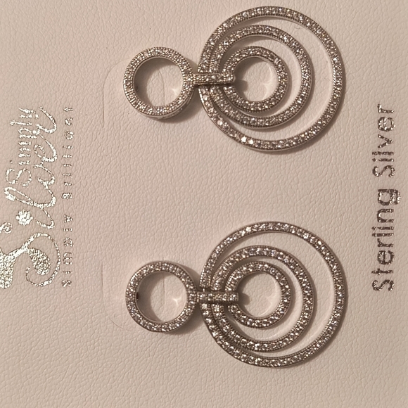 Simply Silver Simply Brilliant Jewelry - 𝅺SIMPLY Silver Simply Brilliant Sterling Silver Cubic Zirconia Drop Earrings